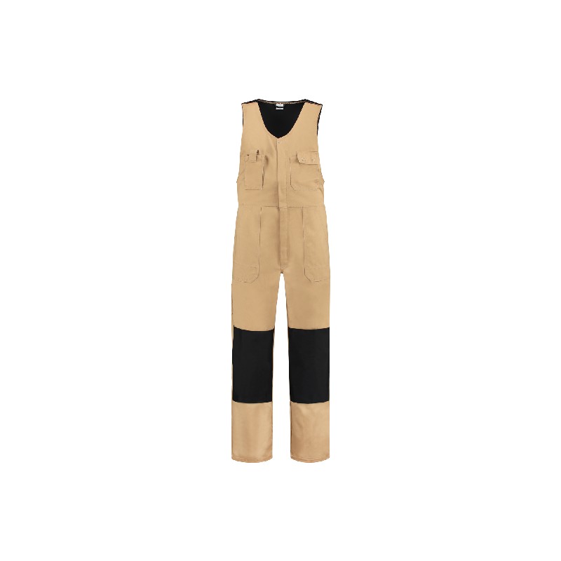 Bodybroek katoen/polyester kaki-zwart
