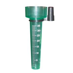 Regenmeter met stokhouder