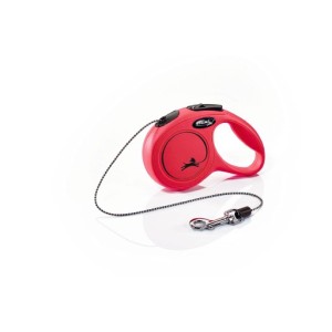 Hondenriem Flexi new classic koord rood 8 meter