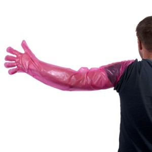 Wegwerp handschoenen Vet roze 100 stuks