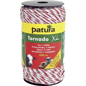 Tornado XL kunststofdraad wit rood 400 meter
