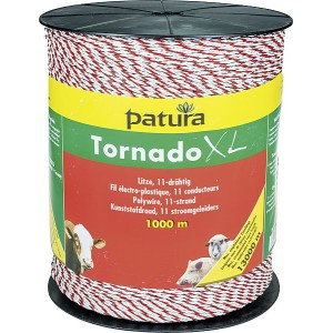 Tornado XL kunststofdraad wit rood 1000 meter