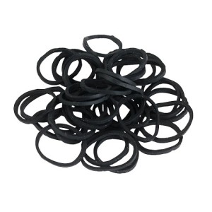 Manenelastiekjes rubber zwart
