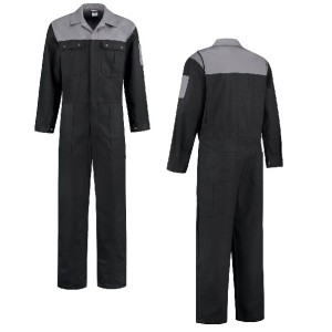 Automonteur overall katoen zwart/grijs