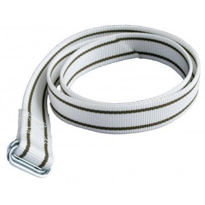 Halsband nylon wit met knelgesp 130 cm