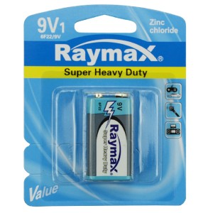 Batterij 6F22P zink 9V blok
