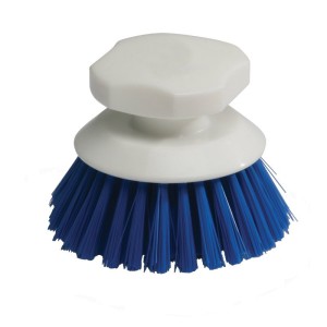 Hygienische ronde borstel blauw