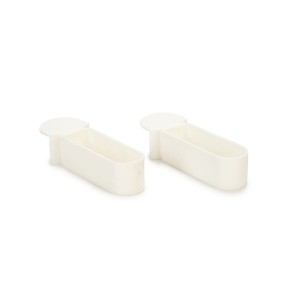 Breed snoepbakje plastic wit 2 stuks