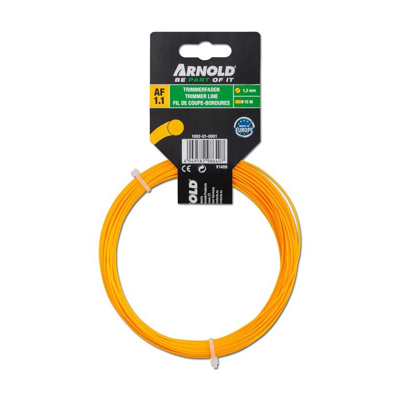 Trimmerdraad rond 1.3 mm x 15 m Geel