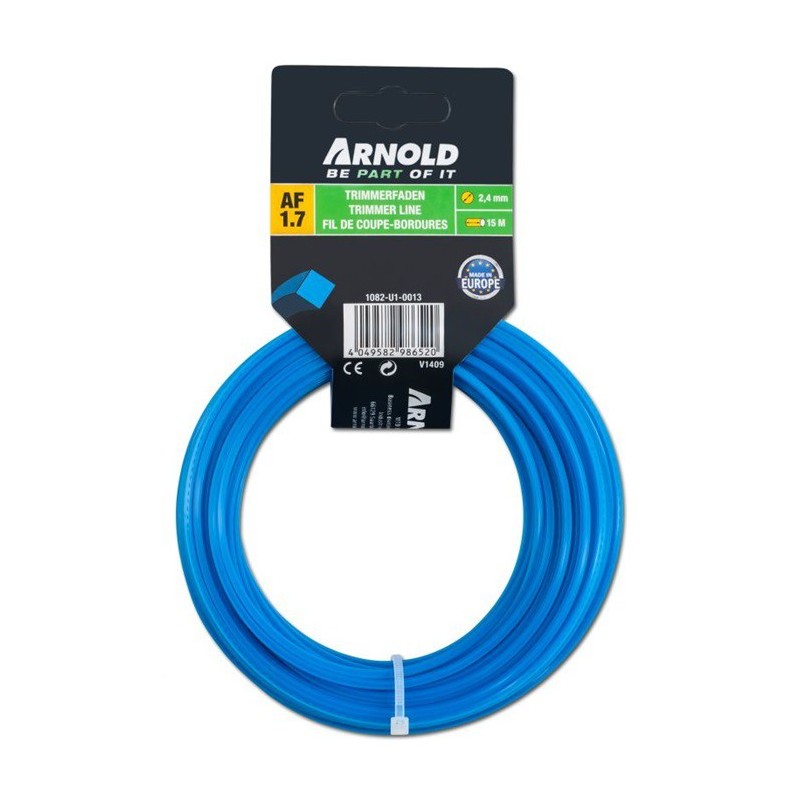 Trimmerdraad vierkant AF 1.7 2.4mm x 15 meter blauw