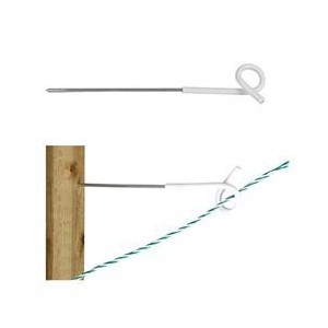 Afstandisolator 40cm krulstaart wit 5 stuks