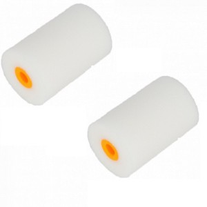 Lakroller schuim wit 5cm 2 stuks