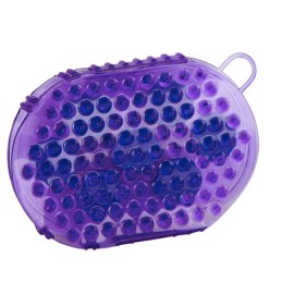 Luxe massageborstel paard paars met magneet