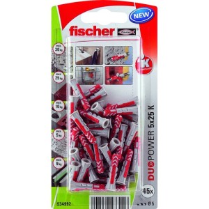 Fischer Plug Duopower 5x25mm 45 stuks