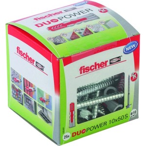 Fischer Plug Duopower 10x50mm met zeskantschroef 25 stuks