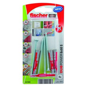 Fischer Plug Duopower 6x50mm met schroef 4 stuks