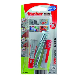 Fischer Plug Duopower 12x60mm met zeskantschroef 2 stuks