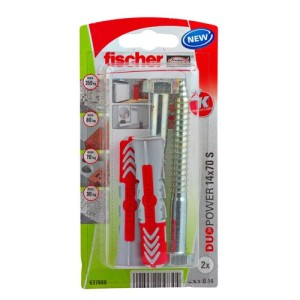 Fischer Plug Duopower 14x70mm met zeskantschroef 2 stuks