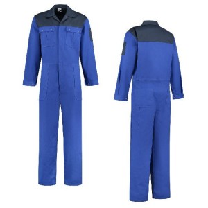Automonteur overall katoen korenblauw/marine