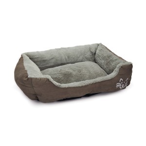 Beeztees Katten Ligbed Baboo grijs pluche