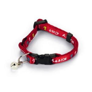 BZ Kittenband Kitty cat rood 17,5-23X0,8cm