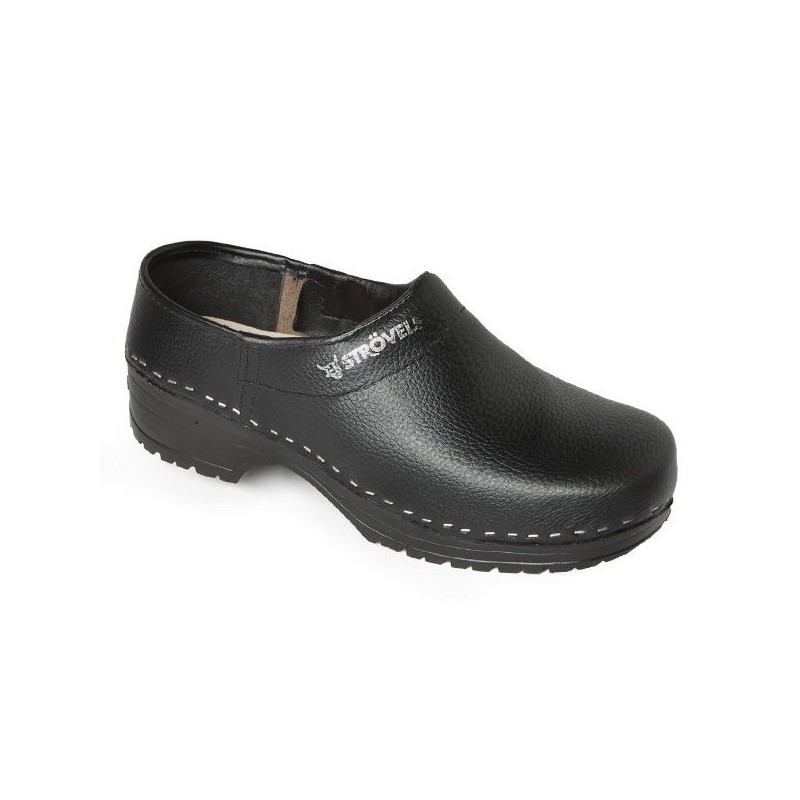 Schoenklomp Strövels 304 PU dicht zwart onbeveiligd