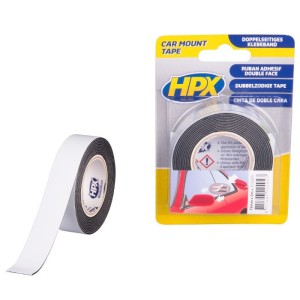 Dubbelzijdig PE bevestigingstape zwart 19mm x 2m