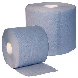 Uierpapier 3 laags verlijmd blauw 1000 vel 2 rollen