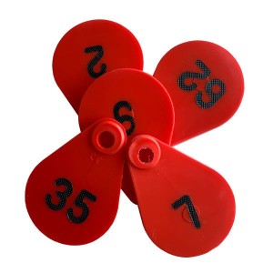 Nekplaatje bedrukt rood serie 25 stuks