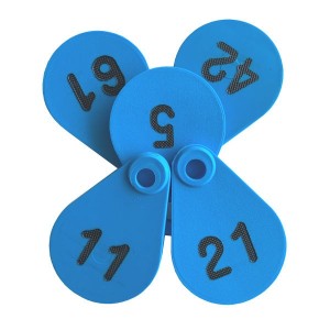 Nekplaatje bedrukt blauw