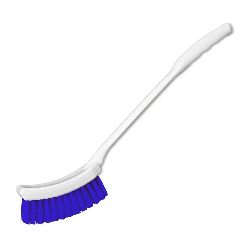 Handborstel lange steel 40cm blauw