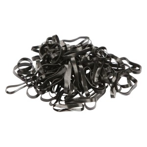 Maanelastiekjes silicone zwart 500 stuks