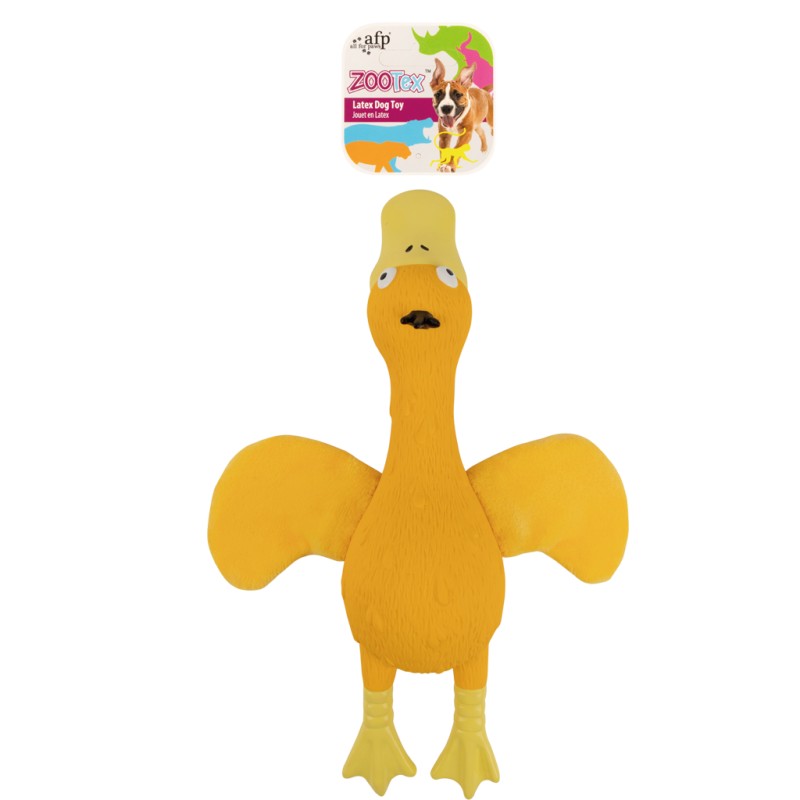AFP Hondenspeeltje Soft wing eend geel