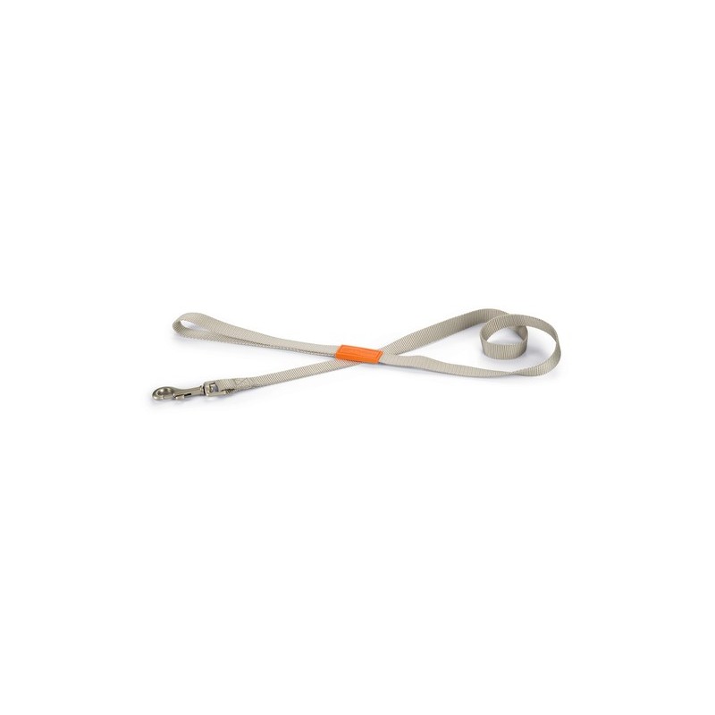 Beeztees hondenriem nylon lichtgrijs 120 cm x 20 mm