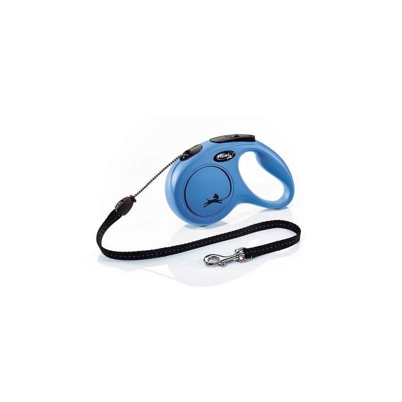 Flexi hondenriem New Classic koord M blauw 5m