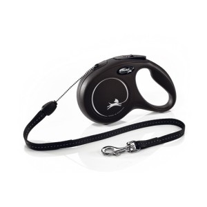 Flexi hondenriem new classic koord zwart 8 meter