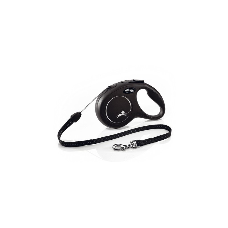 Flexi hondenriem new classic koord zwart 8 meter