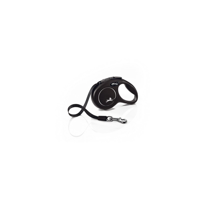 Flexi hondenriem new classic band xs zwart 3m