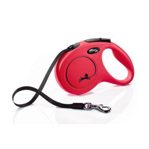 Flexi hondenriem new classic band M rood 5m