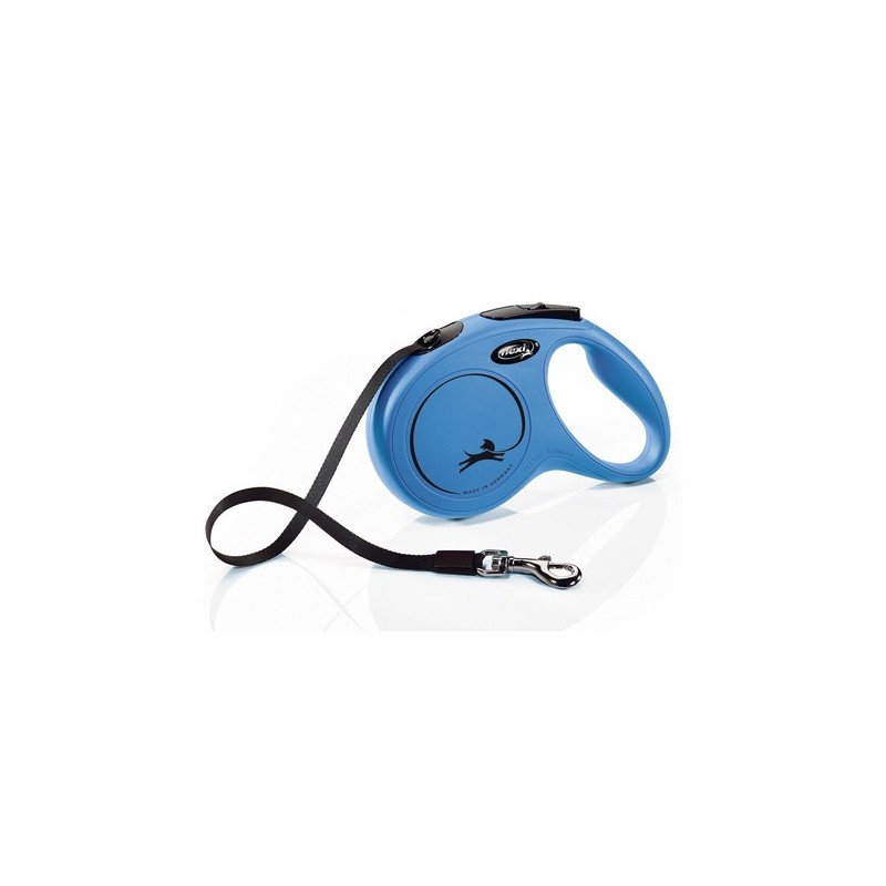 Flexi hondenriem new classic band M blauw 5m
