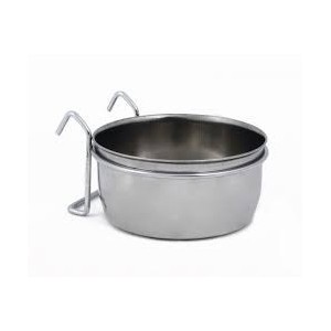 BZ hondenvoerbak Coopcup metaal met Houder 7cm 200ml