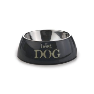 BZ hondenvoerbak melamine Best Dog grijs 14X14X4,5cm