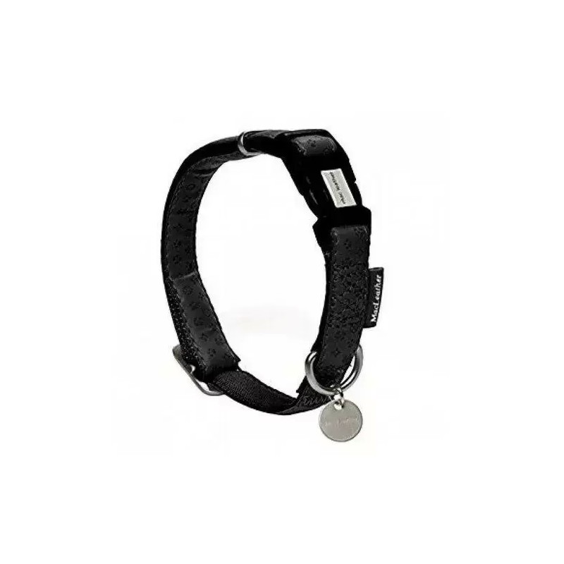 Beeztees honden halsband Macleather zwart 25 mm X 45-70cm