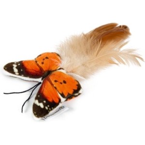 Kattenspeeltje Vlinder Fligo oranje 8cm