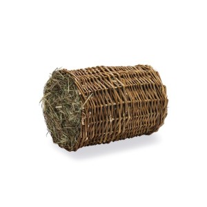 Beeztees knaagdier snack wilgentunnel met hooi 30x25 cm