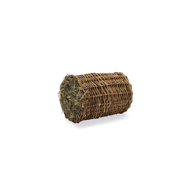 Beeztees knaagdier snack wilgentunnel met hooi 30x25 cm