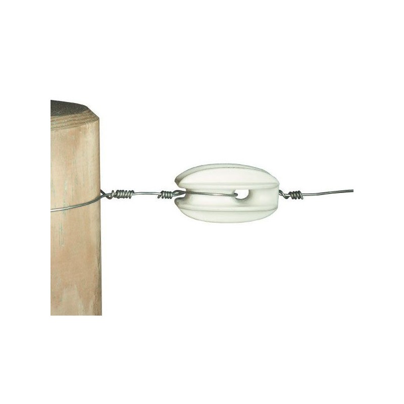 AKO hoekisolator polyamide wit voor staaldraad 10 stuks