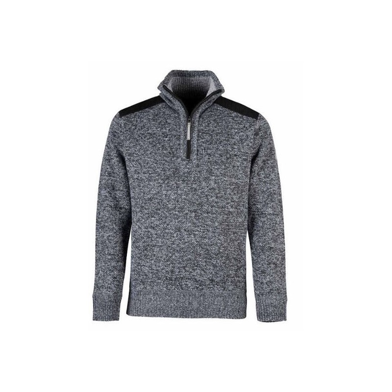 Storvik Fijn gebreide Pullover Liam gevoerd grijs