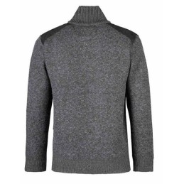 Storvik Fijn gebreide Pullover Liam gevoerd zwart melange