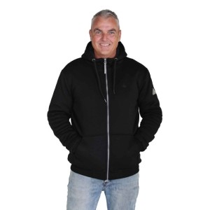 Sweatvest Kenny heren Teddy gevoerd zwart